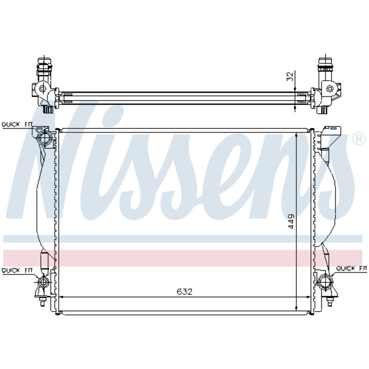 Hűtő, motorhűtés NISSENS 60306A