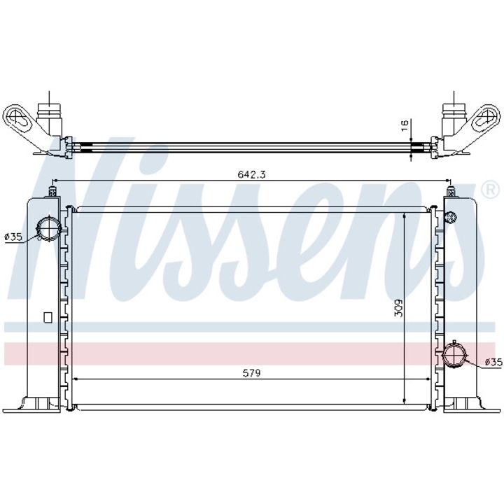 Radiátor, motorhűtés NISSENS 61883A