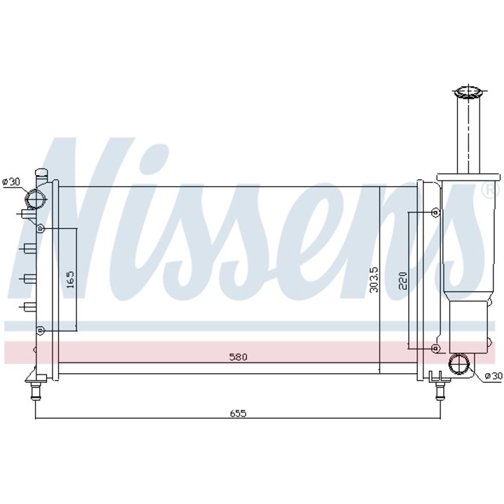 Hűtő, motorhűtés NISSENS 61886