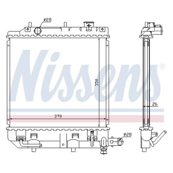 Hűtő, motorhűtés NISSENS 62459