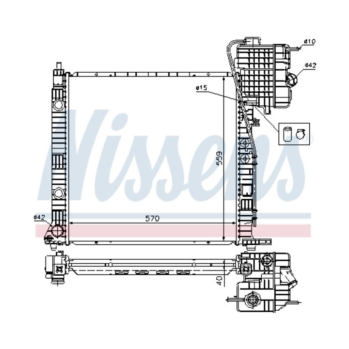 Hűtő, motorhűtés NISSENS 62559A