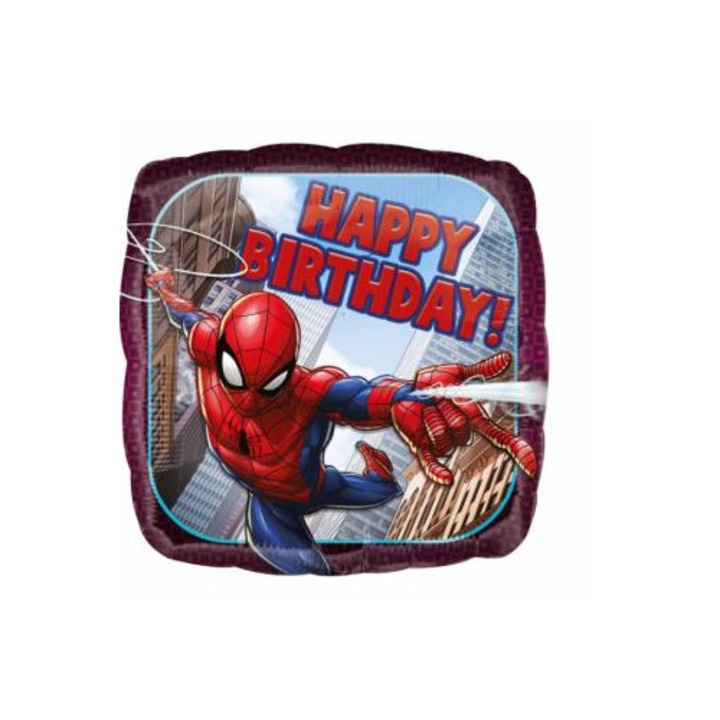 Pókember fólia lufi, 18" (45 cm), többszínű, születésnapi zsúrra