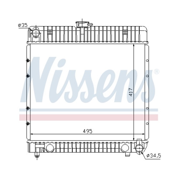 Radiator, racire motor NISSENS 62710