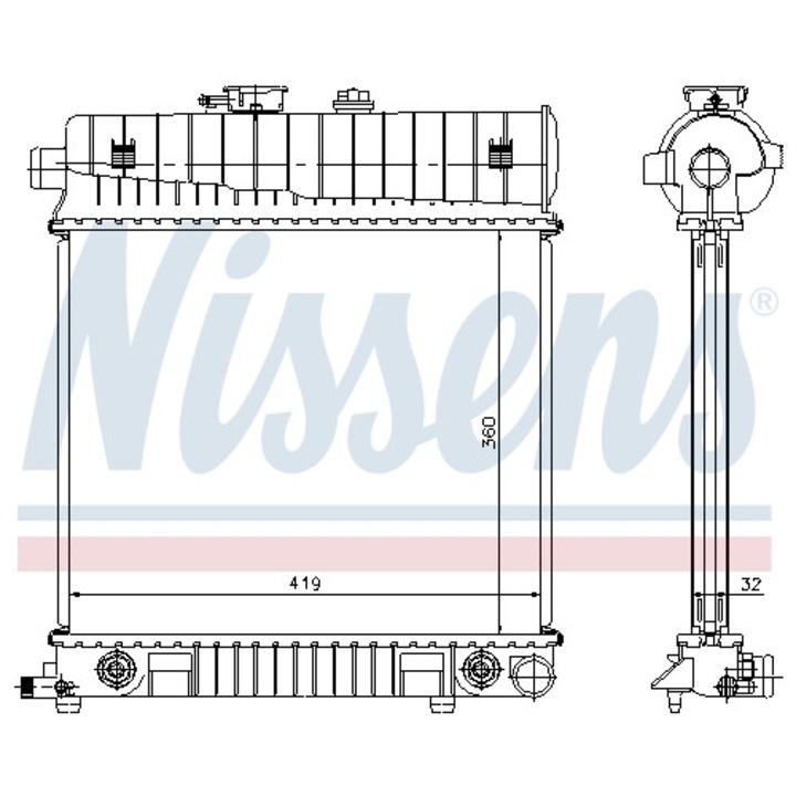 Hűtő, motorhűtés NISSENS 62708A