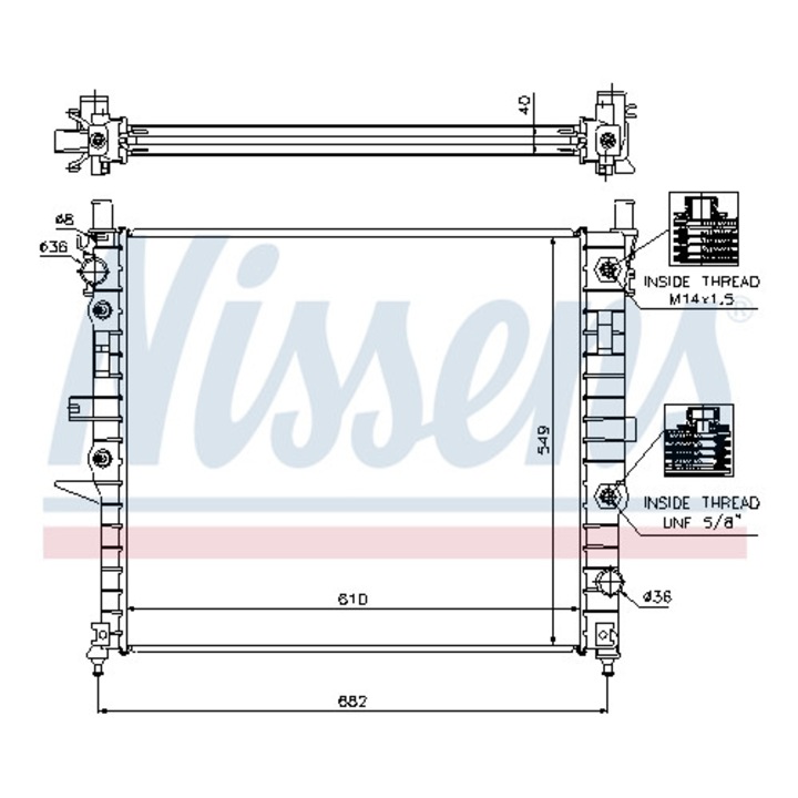 Hűtő, motorhűtés NISSENS 62788A