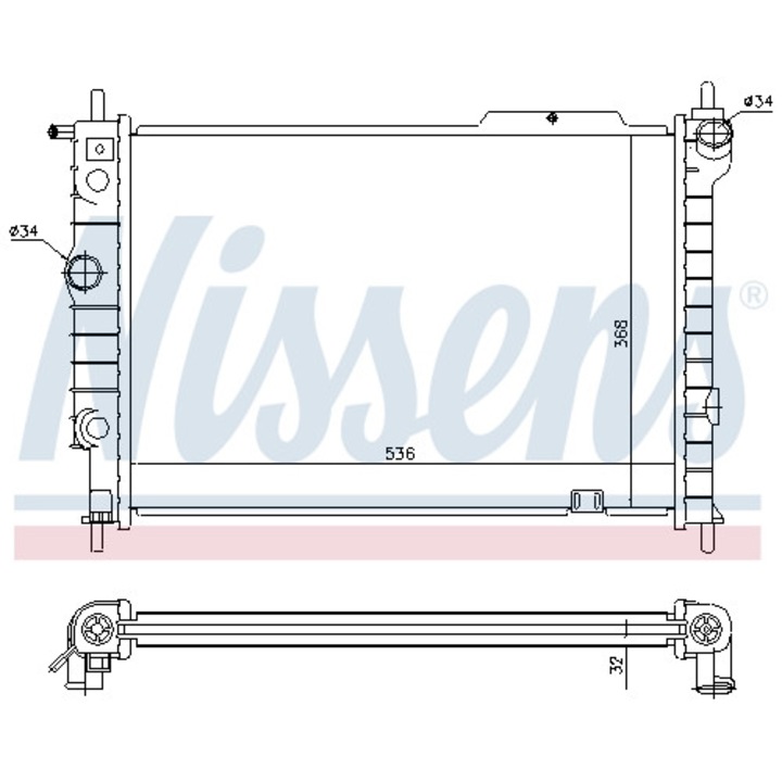 Hűtő, motorhűtés NISSENS 63059