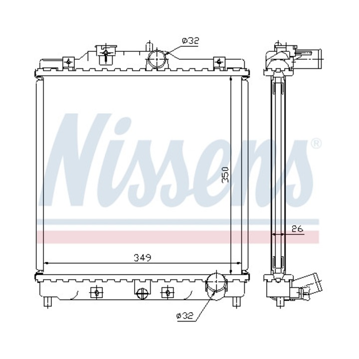 NISSENS 63312 motorhűtő radiátor