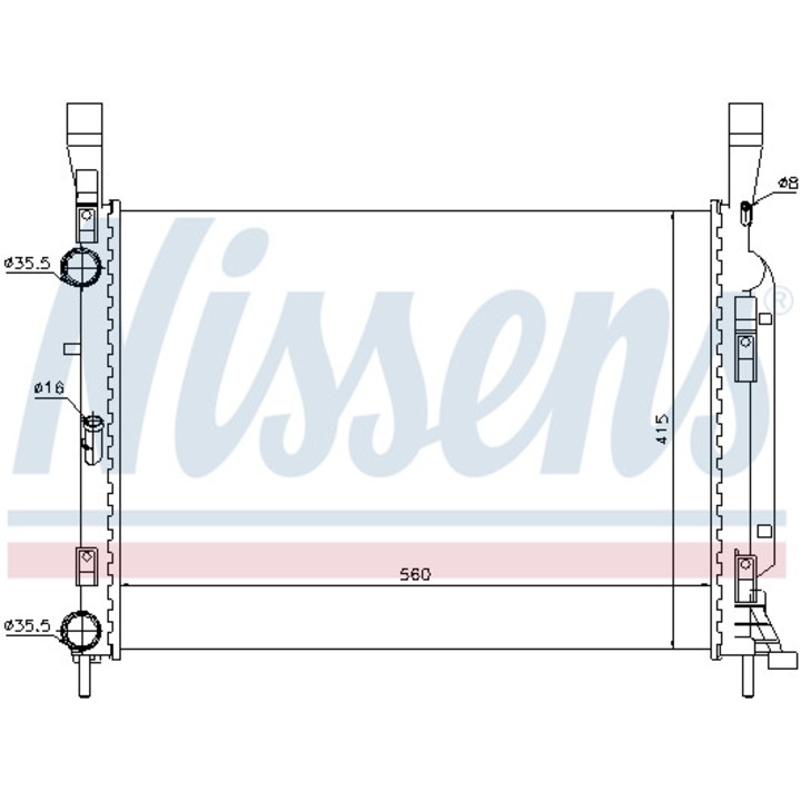 Radiátor, motorhűtés NISSENS 637628