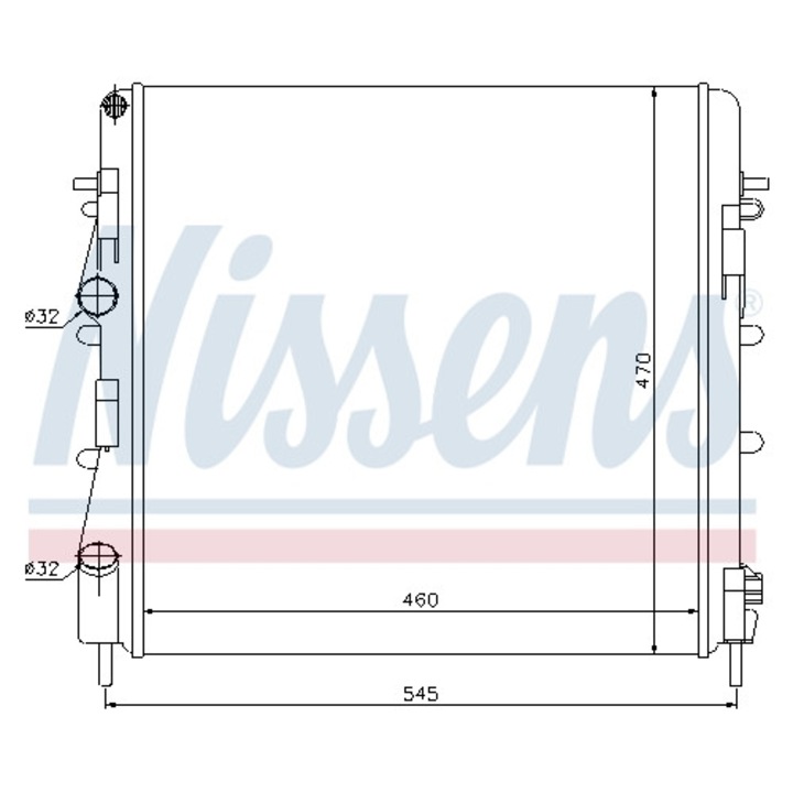 Hűtő, motorhűtés NISSENS 63763