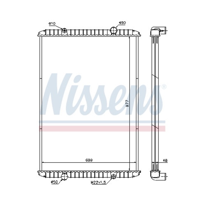 Radiátor, motorhűtés NISSENS 637750
