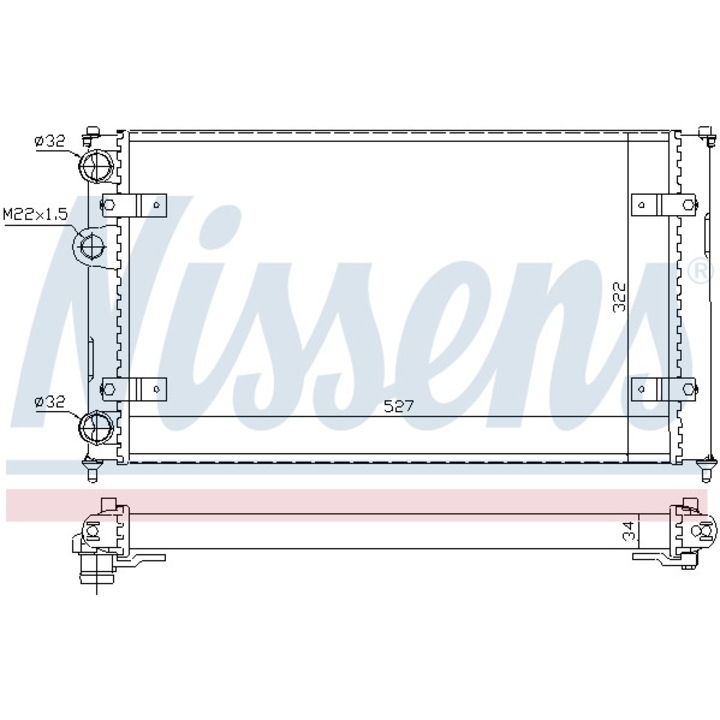 Hűtő, motorhűtés NISSENS 639951