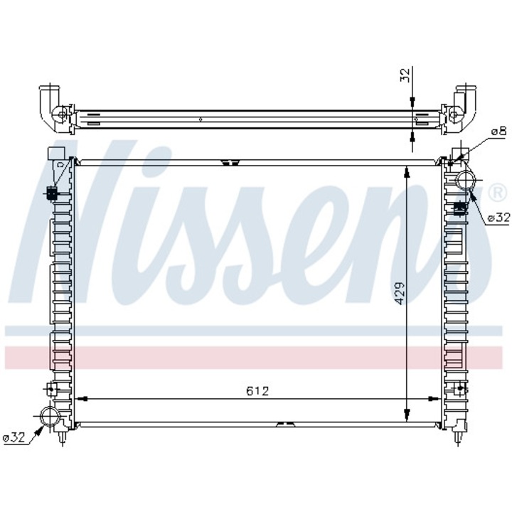 Hűtő, motorhűtés NISSENS 64301A