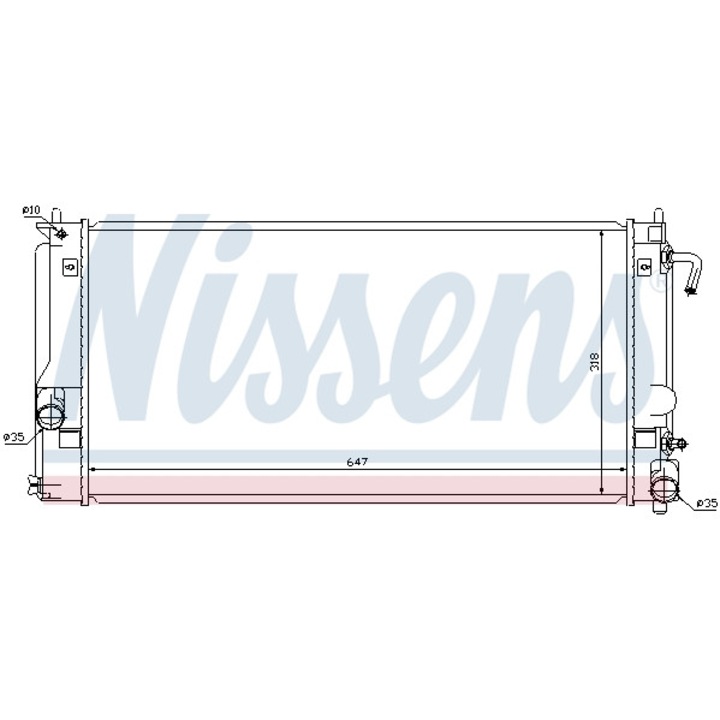 Hűtő, motorhűtés NISSENS 64822