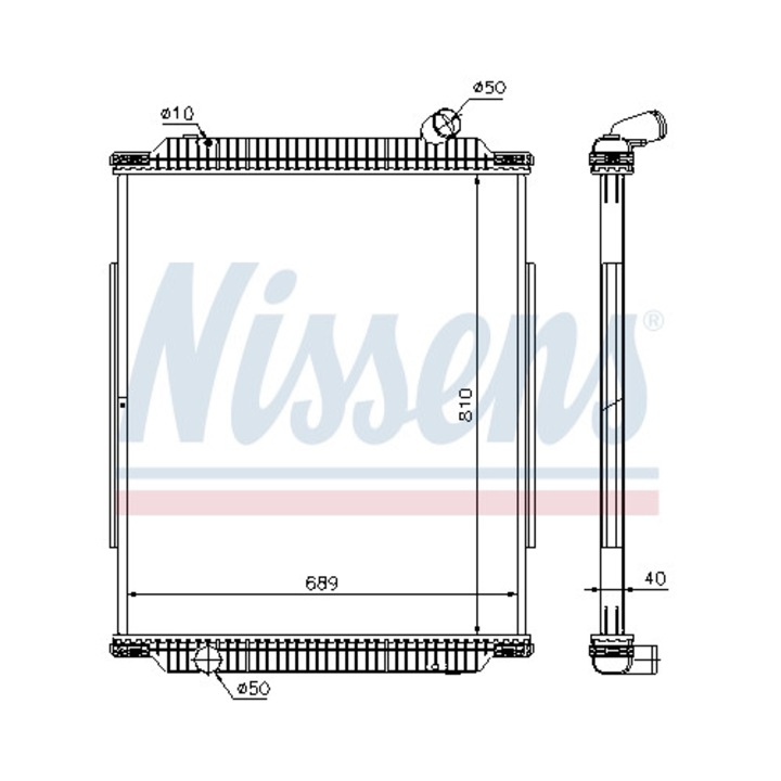 Hűtő, motorhűtés NISSENS 672450