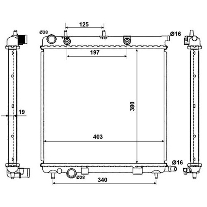Radiátor, motorhűtés NRF 50430