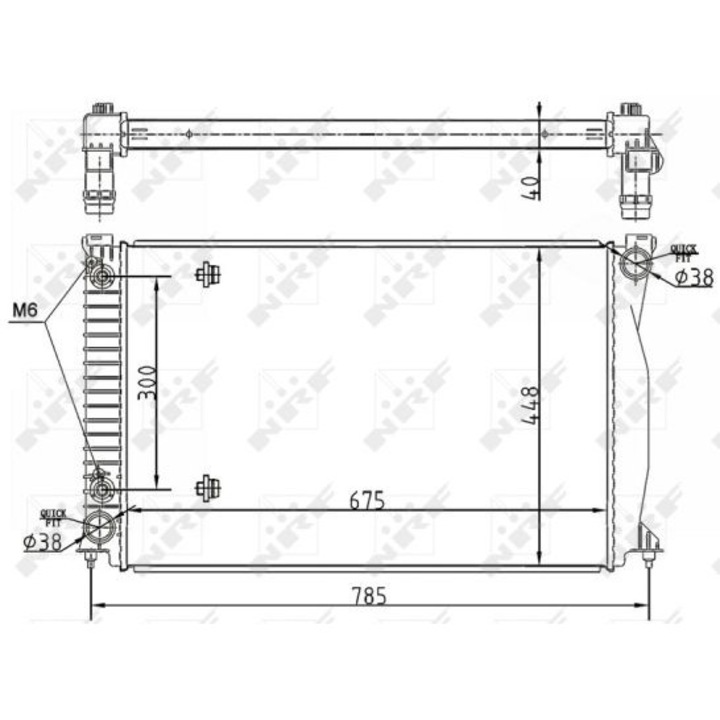 Hűtő, motorhűtés NRF 53105