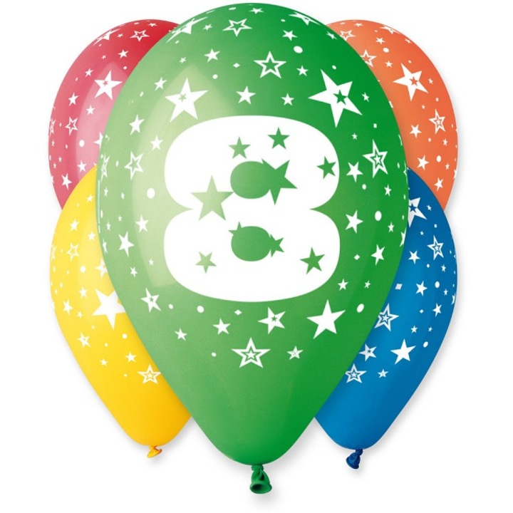 5 db-os lufiszett "8" számmal, Luka, többszínű