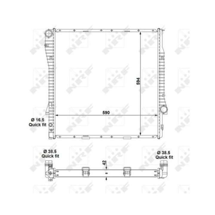 Radiátor, motorhűtés NRF 55328