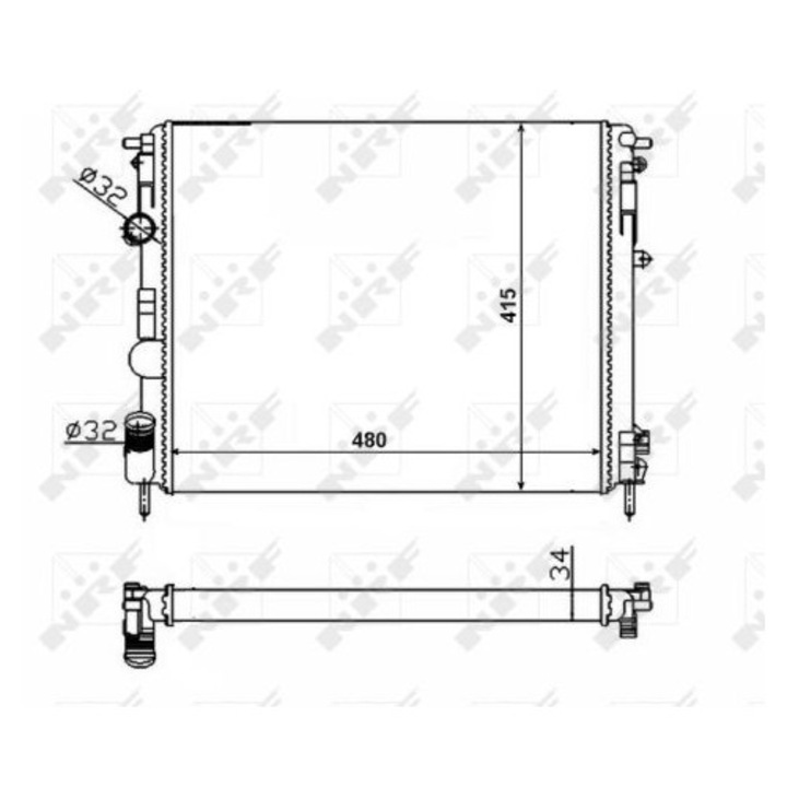 Hűtő, motorhűtés NRF 58217