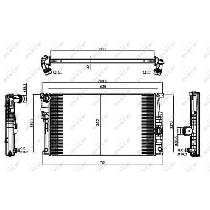 Radiator, racire motor NRF 58413