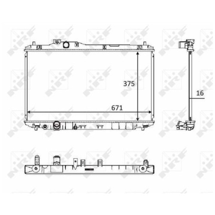 Hűtő, motorhűtés NRF 58537