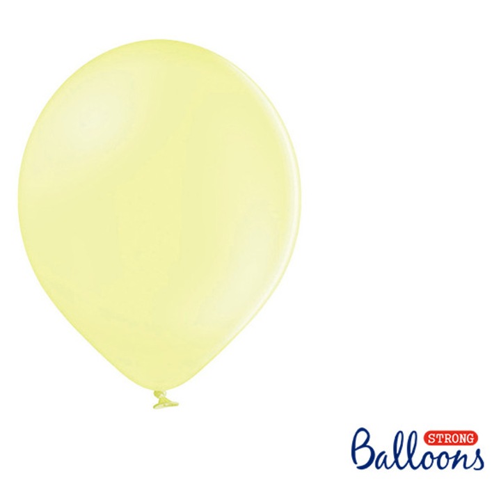 Luka léggömb szett 10 db, Pasztell világos sárga, 27 cm