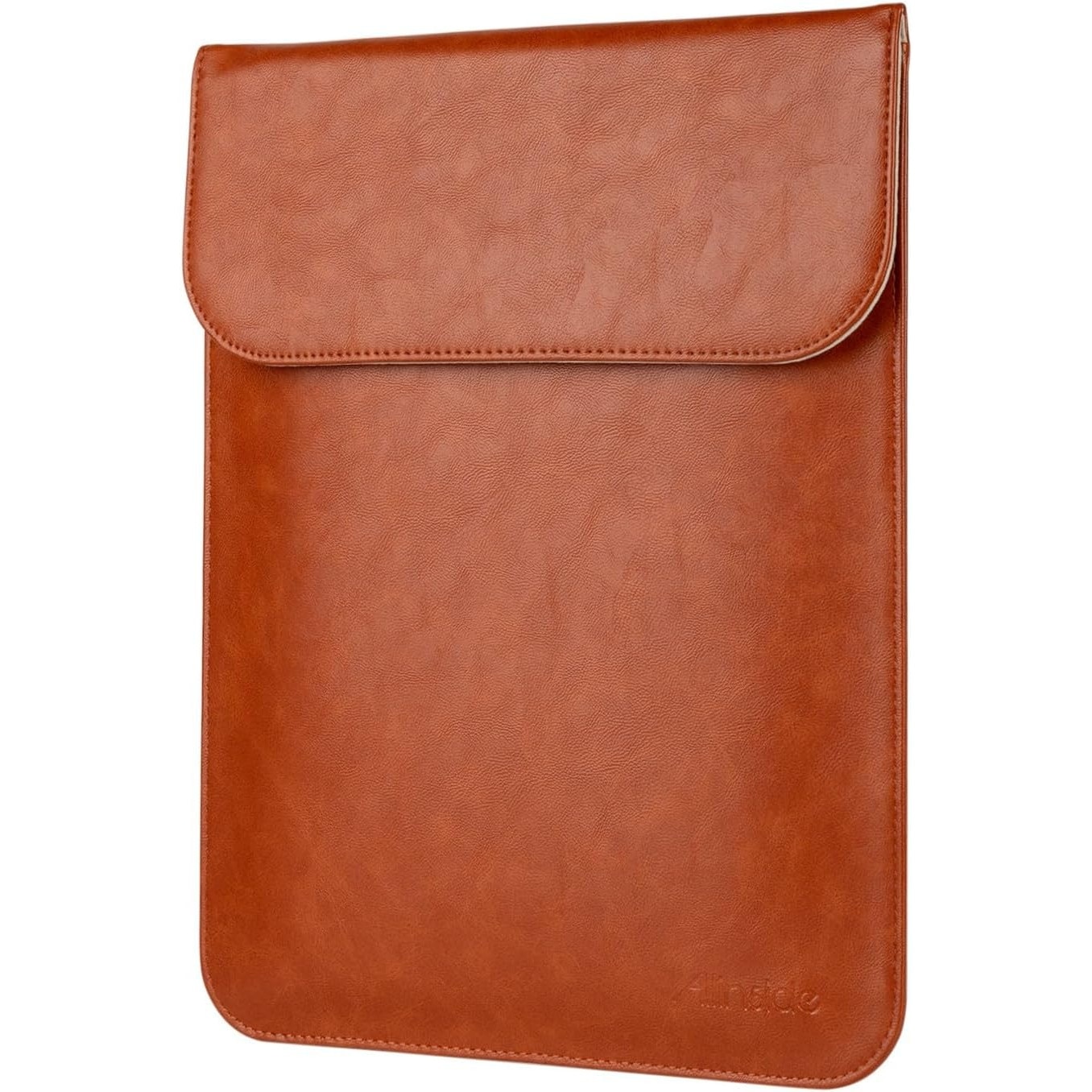 Husă Laptop 13-13.3 inch Allinside, impermeabilă, piele ecologică, maro, 34.5x26cm