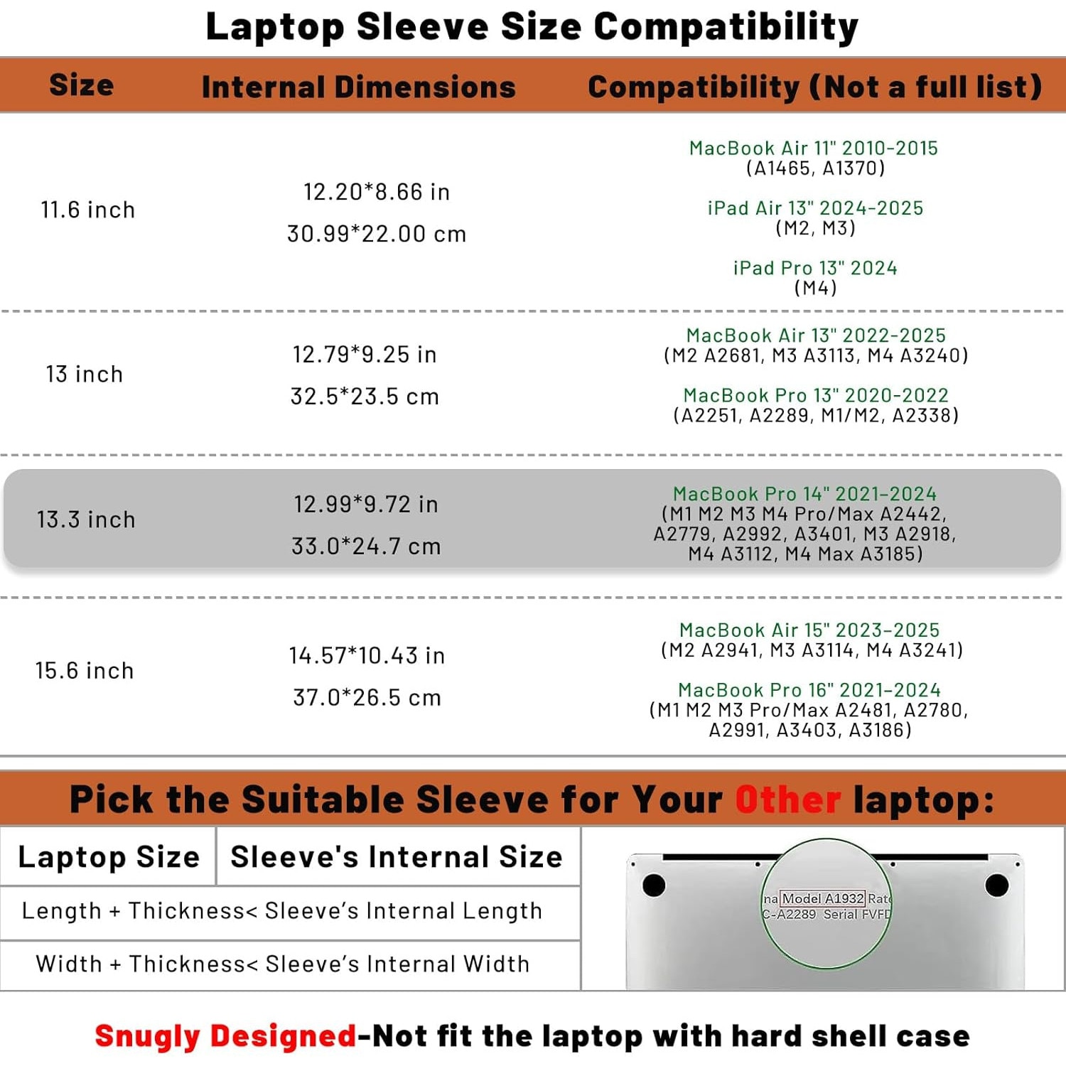 Husă Laptop 13-13.3 inch Allinside, impermeabilă, piele ecologică, maro, 34.5x26cm