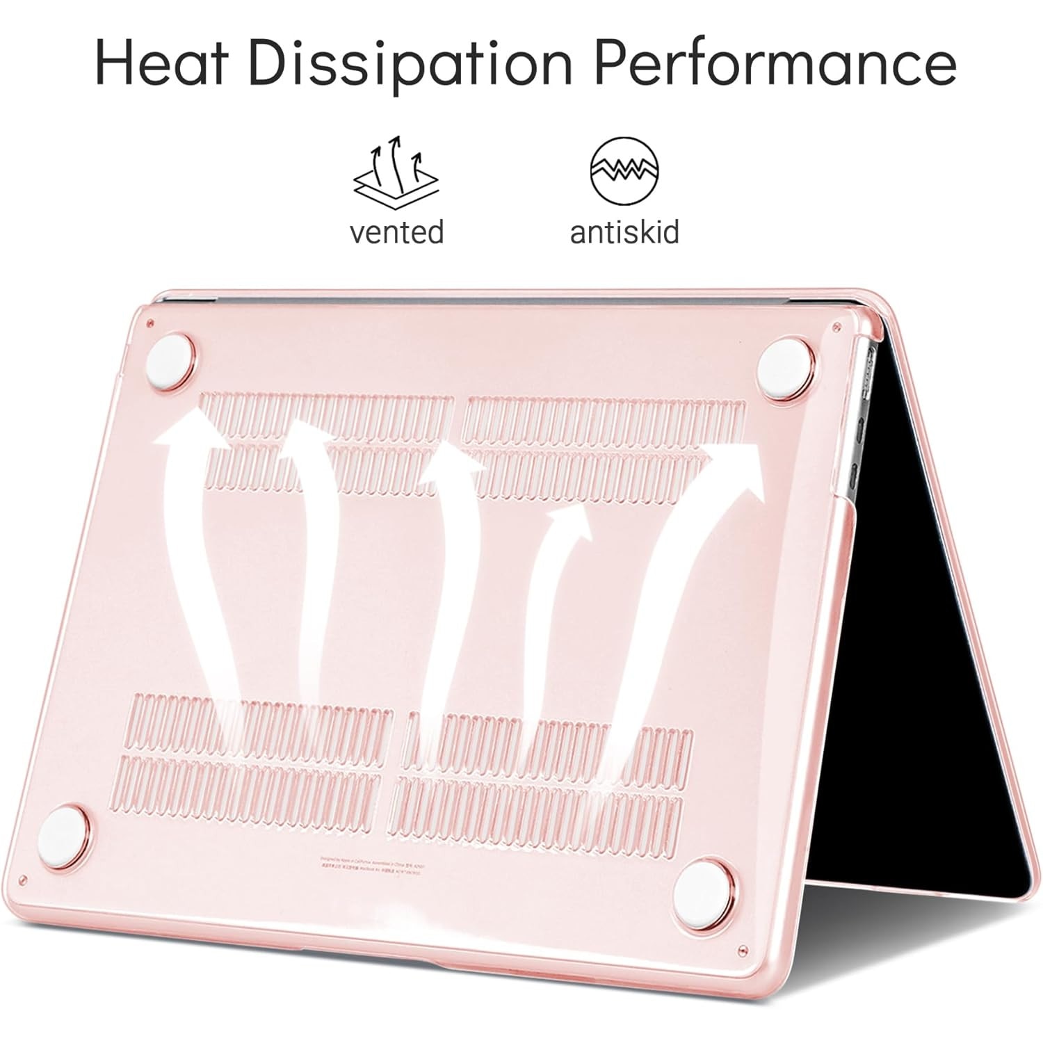 Husa TECOOL pentru MacBook Air 15" M4/M3/M2 (2023-2025), roz transparent