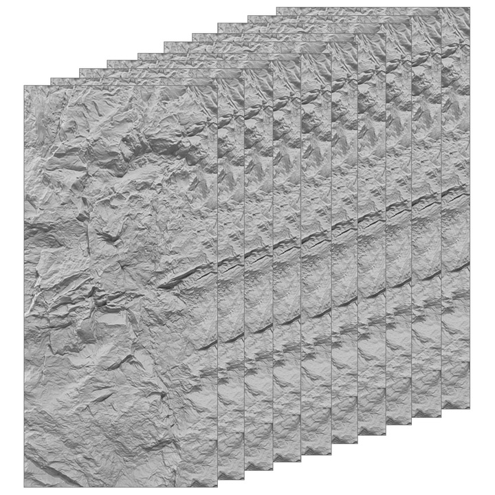 Set 5 Placi Decorative pentru Exterior Teno®, durabile, waterproof, rezistente la foc, suprafata acoperire 3.6 mp, 120 x 60 cm, gri inchis