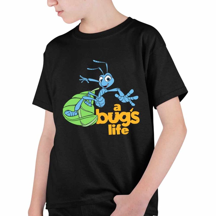 Tricou Copii Baieti A Bug’s Life Flik Furnica Aventuri la Firul Ierbii, Fekete