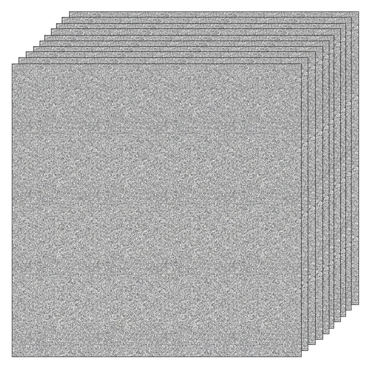 Комплект от 24 големи самозалепващи се мраморни подови плочки Teno®, 4, 86 кв.м, за многократна употреба, силно лепило, незалепващи, водоустойчиви, модерен вид, 45 x 45 см, сиво на точки