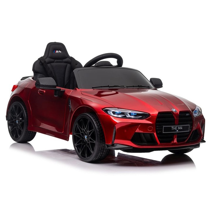 Masinuta electrica BMW M4, rosie, 112x57x29cm