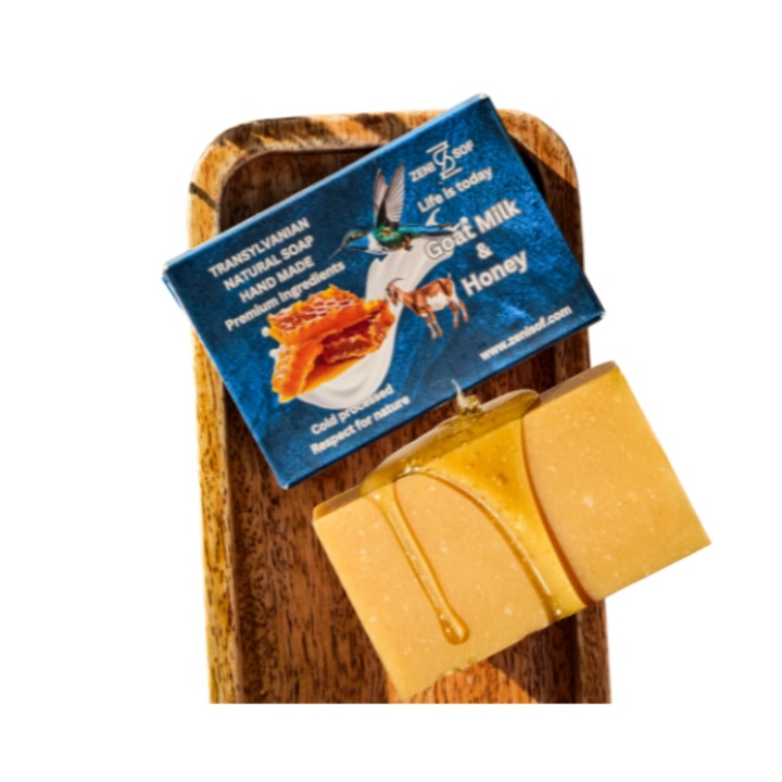 Sapun Natural Zenisof Lapte de Capra & Miere, 90g, solid, unisex