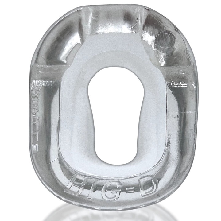 Inel penis Big-D, Oxballs, transparent, 9x5x4cm, material flexTPR