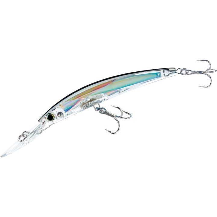 Naluca Duel Yo-Zuri Minnow Deep Diver, Argintiu Negru, 15 cm, 3D stralucitor, 6 metri adancime