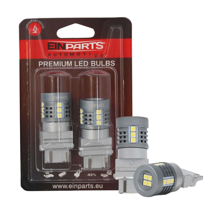 Крушка LED, EP AUDIO, P27/7W 3157, 6000K, комплект 2 броя