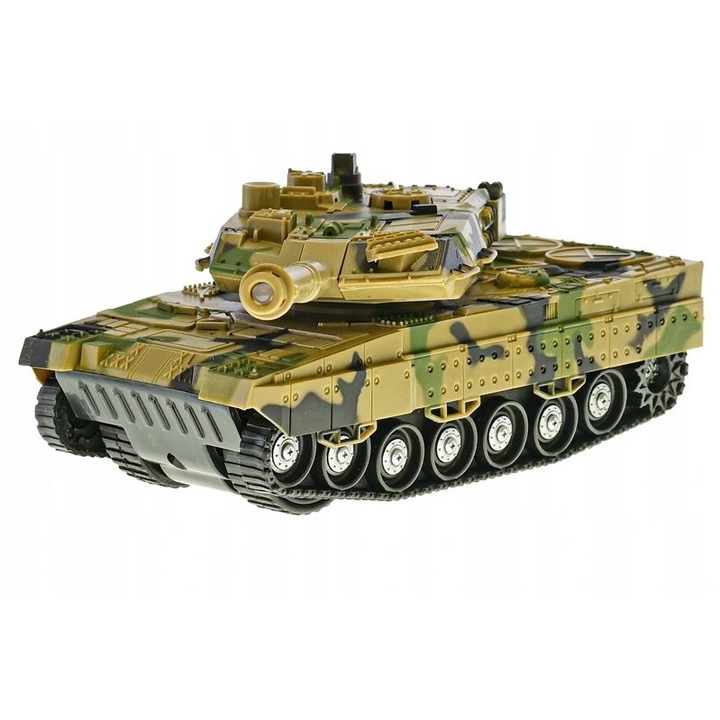 Fém katonai jármű, Tank típusú, Gyerekeknek, 1:32 méretarány, 18 cm, Zöld
