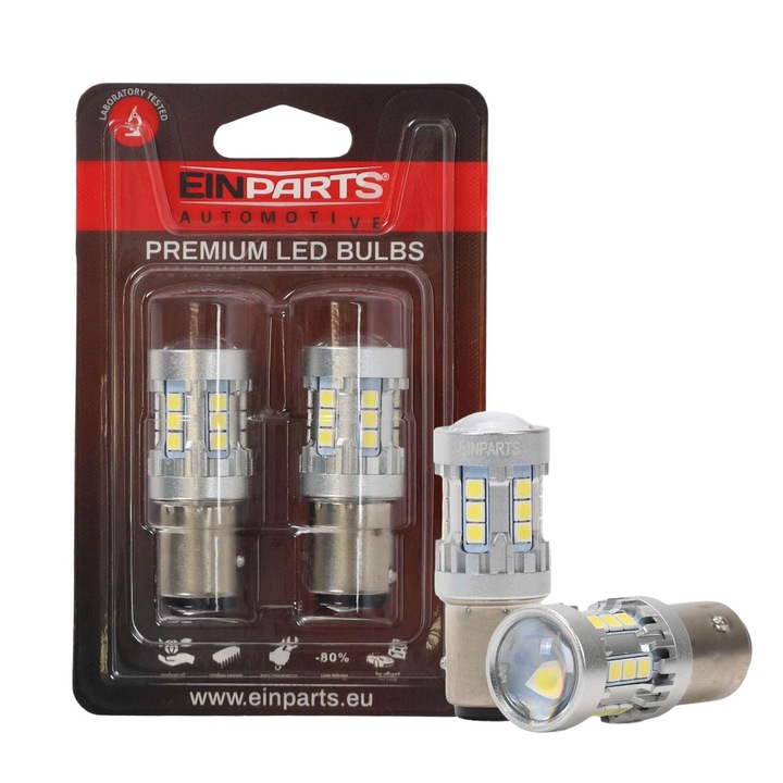 LED крушки P21/5W 1157, 20 SMD 3030, 6000K, комплект 2 броя