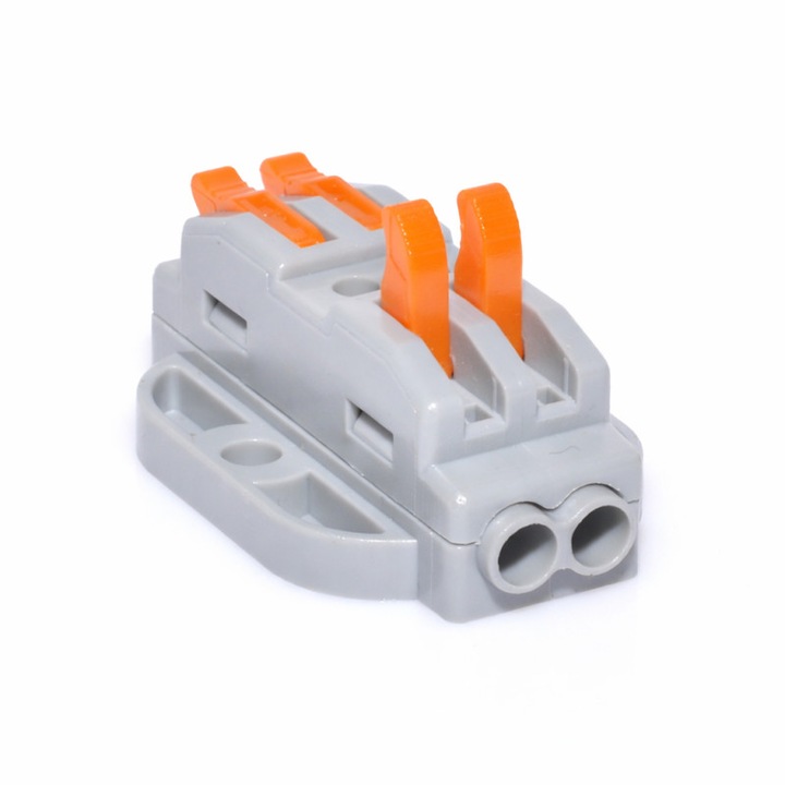 Conector Doza pentru Cablu 2-2 LT-223/2, material ABS ignifug, 2 contacte, dimensiune compactă