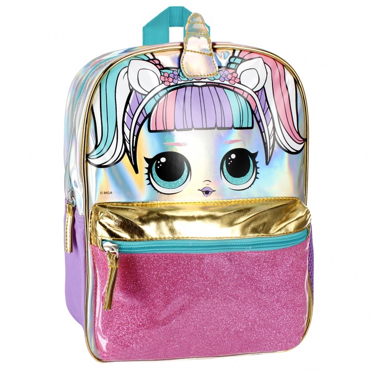 LOL hátizsák, 1 rekesz, 2 zseb, lila, 31x25x8cm