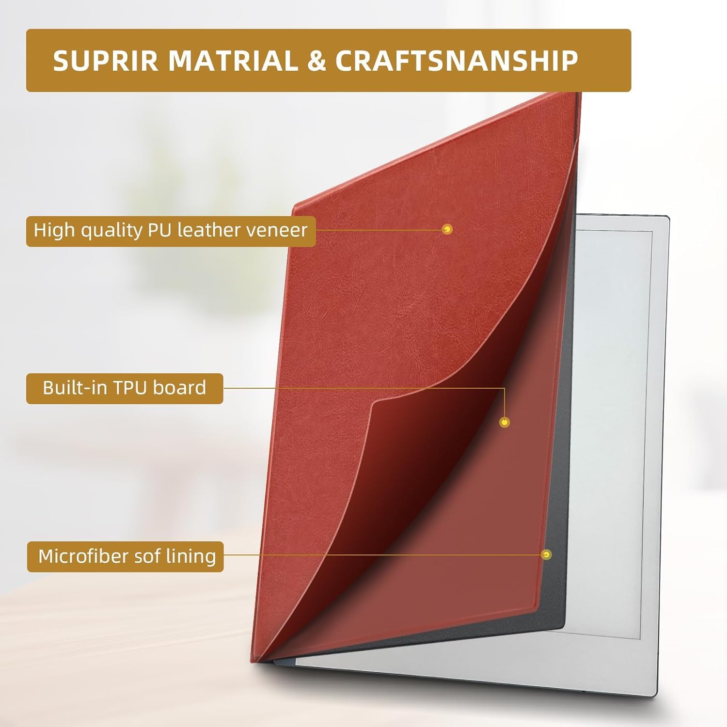 Carcasa Magnetica Premium pentru Remarkable 2 (10.3") - Maro