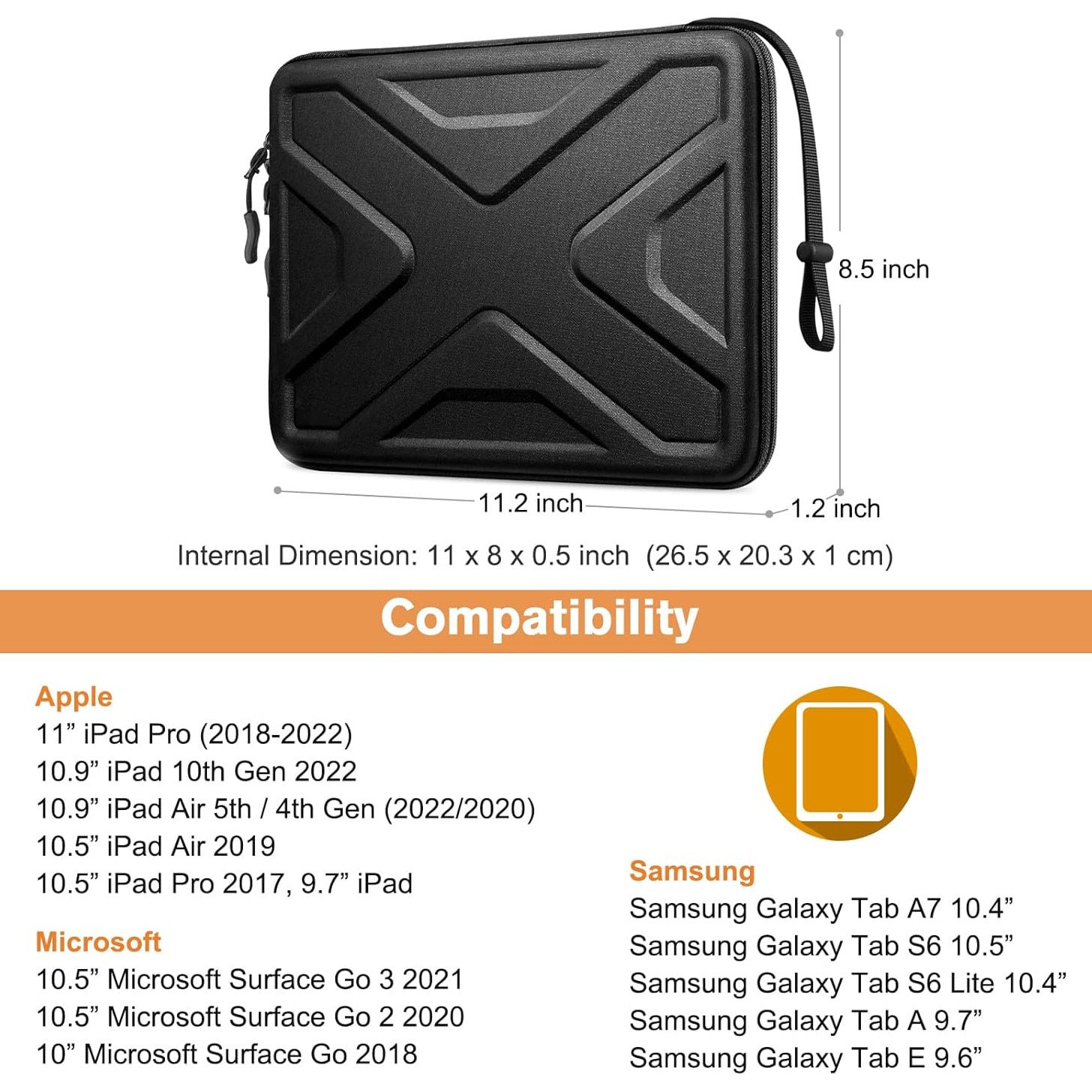 Husă Sithon pentru laptop și tabletă 11 inch, protecție EVA, anti-alunecare, dimensiuni 28x20.3x1.27cm