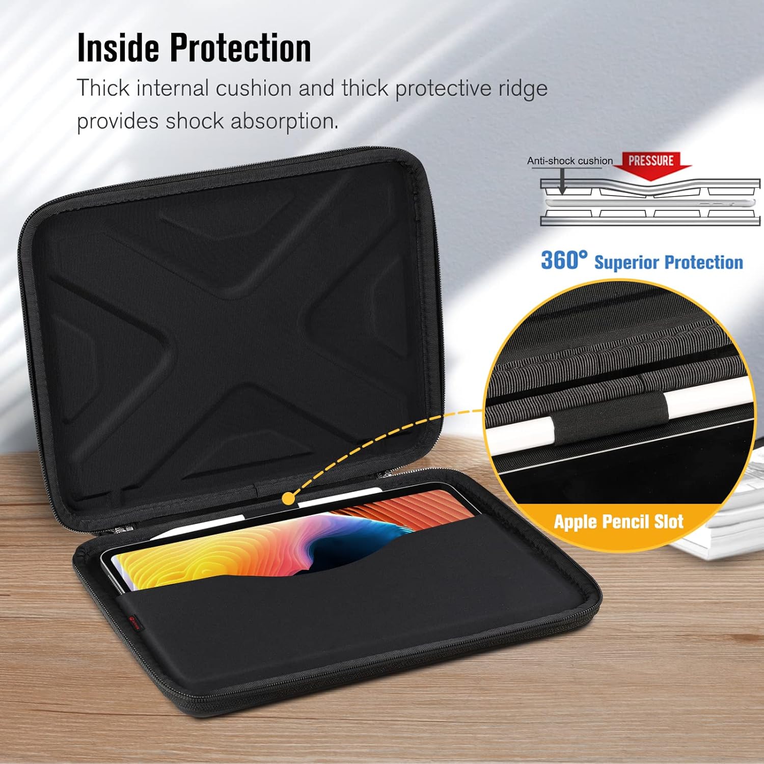 Husă Sithon pentru laptop și tabletă 11 inch, protecție EVA, anti-alunecare, dimensiuni 28x20.3x1.27cm