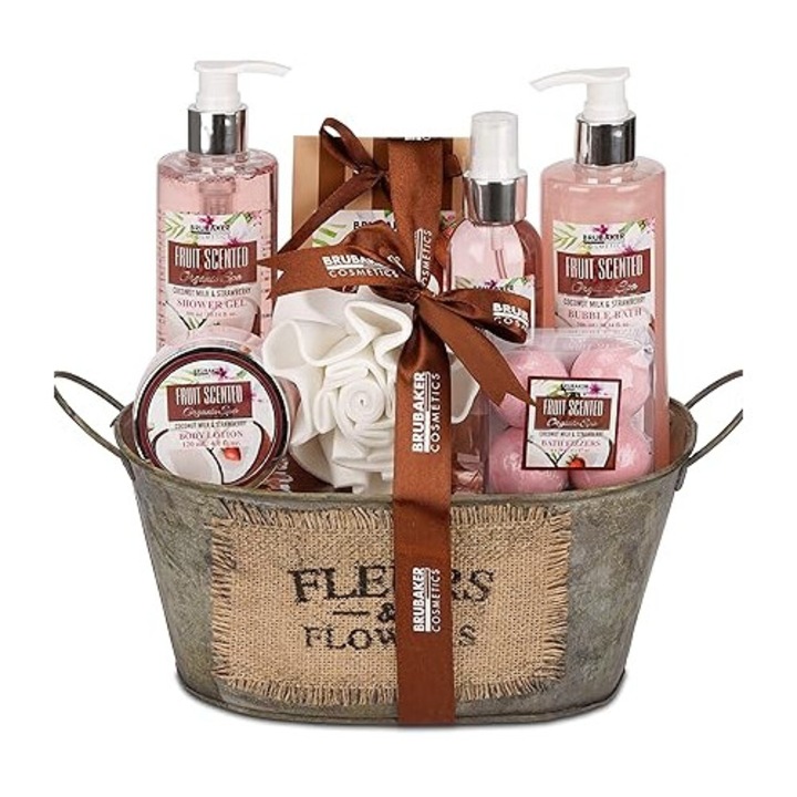 Set cadou Brubaker, nuca de cocos si capsuni, 6 piese