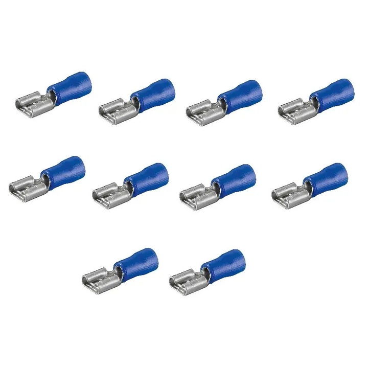 Set 20 papuci conectori mama albastru 6.4x0.8mm Goobay 17004-20