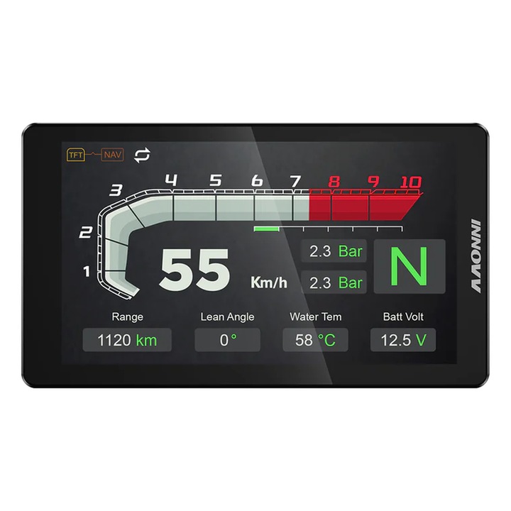 CarPlay система за мотоциклети Innovv N2 за BMW с NAV DISPLAY, лесна инсталация, интеграция с данни от двигателя и управление с WonderWheel