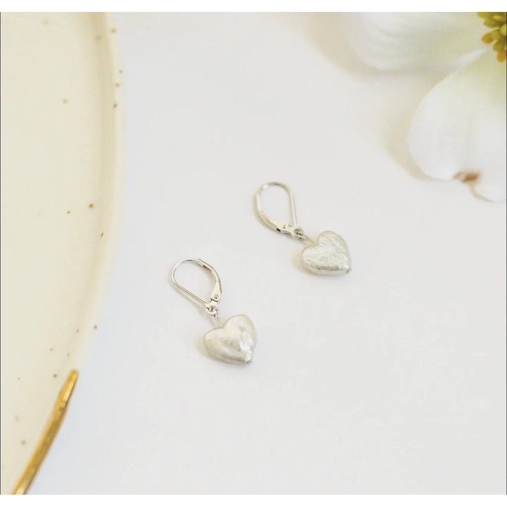 Cercei, Rain Jewelry, perle de cultura, argint 925, handmade