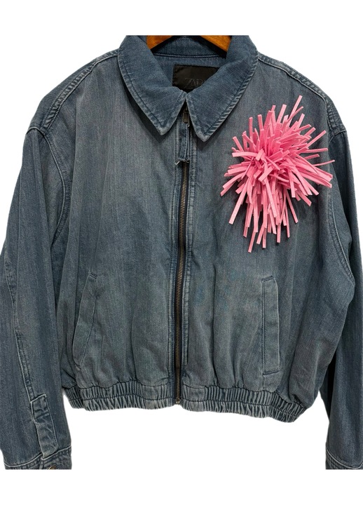 Brosa fetru roz, mini, handmade