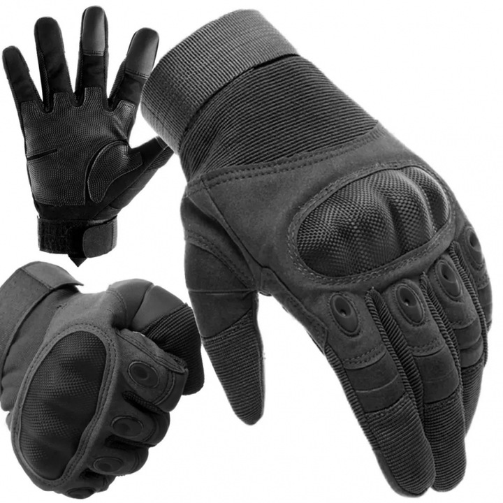 Тактически военни защитни ръкавици FOXTER®, черни, размер L